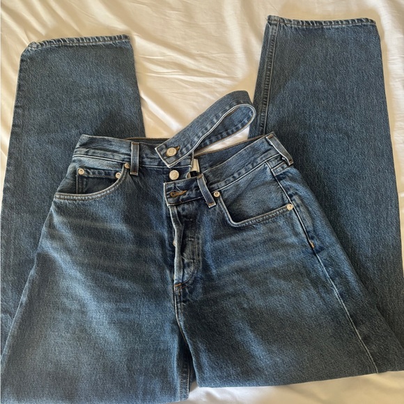 Agolde Denim - Agolde Women's Straight Leg Blue Jeans like new